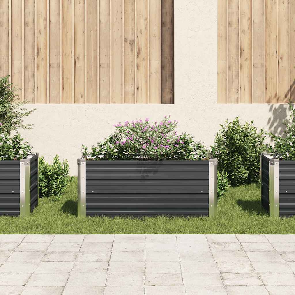VIDAXL -Pflanzer vermehrte 100x40x45 cm verzinkter Stahl -Anthrazit