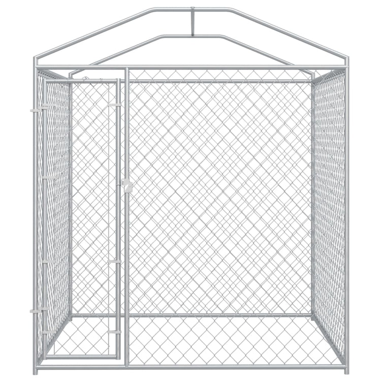 Vidaxl -Hundezwinger für außen mit Dach 193x193x225 cm
