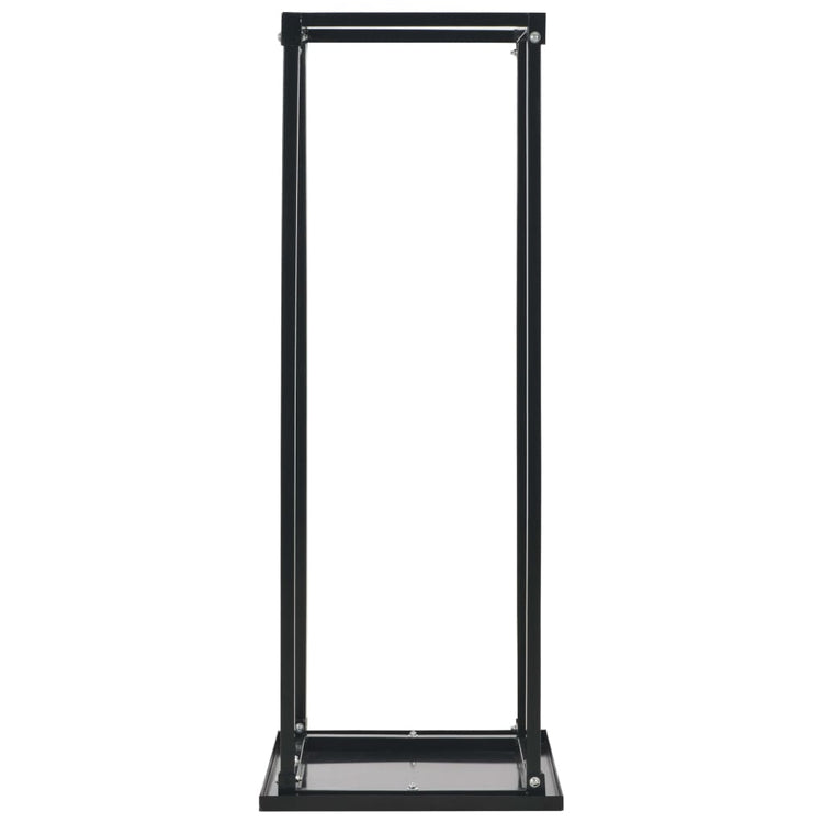 Vidaxl -Kamin mit Basis 37x37x113 cm Stahlschwarz