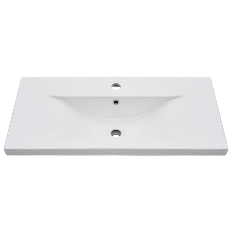 Vidaxl gebaut -in -Wasch Tabelle 81x39.5x18,5 cm Keramik Weiß