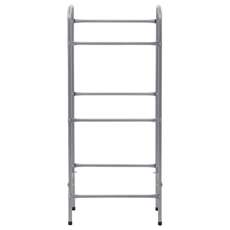 VIDAXL -Speicher für 3 Kisten 50x33x116 Stahl Silberfarbe