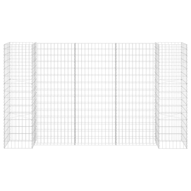 Vidaxl Gabion Planungsbox H-förmig 260x40x150 cm Stahldraht
