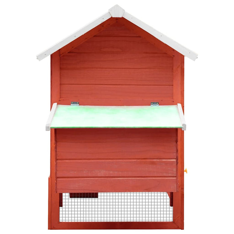VIDAXL -Huhn -Coop 170x81x110 cm Festkiefernkiefernkiefernkiefernrot rot