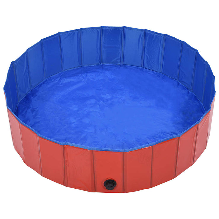 Vidaxl Dog Swimmingpool zusammenklappbar 120 x 30 cm PVC Rot