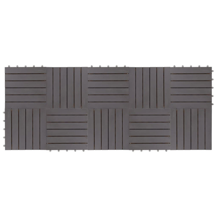 VIDAXL -Terrassenfliesen 10 Stcs 30 x 30 cm Feststoff Acaciahout Graywash