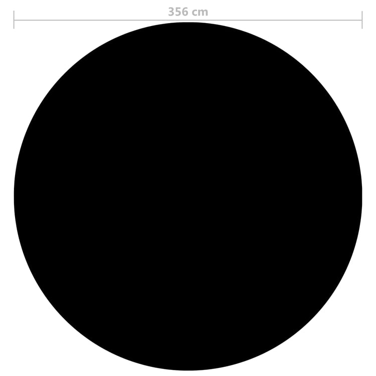 Vidaxl Schwimmbad Abdeckung 356 cm pe schwarz