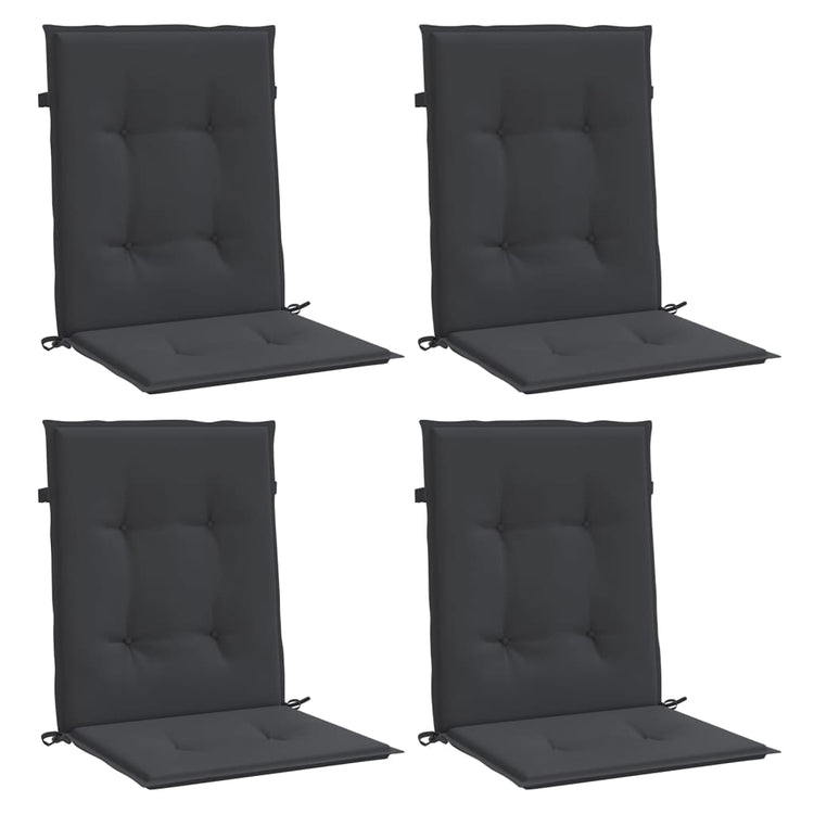 Vidaxl Gartenstuhl Kissen unterer 4 -Stcs 100x50x3 cm Oxford Stoff schwarz