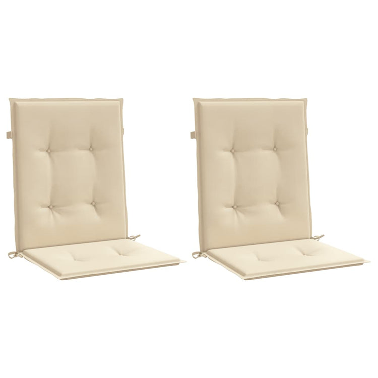 Vidaxl Gartenstuhl Kissen unterhalb des Rückens 2 ST 100x50x3 cm Oxford Stoff Beige