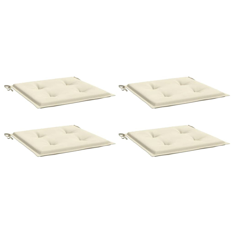 Vidaxl Gartenstuhlkissen 4 Stcs 40x40x3 cm Oxford Stoff Crème -Colored