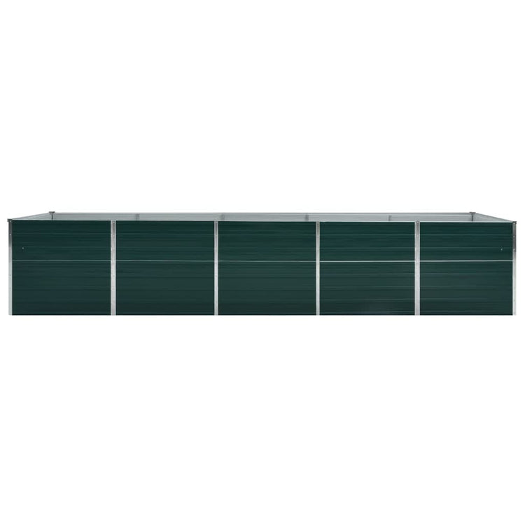 VIDAXL -Pflanzer eingefügt 400 x 80 x 45 cm verzinktes Stahlgrün