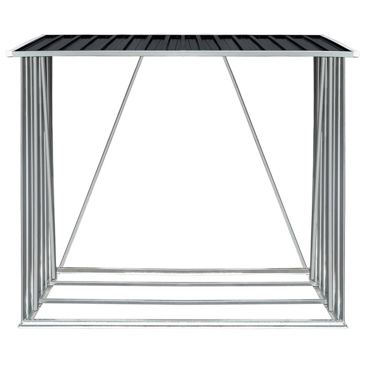 Vidaxl Brennholzschuppen 163x83x154 cm verzinkter Stahl -Anthrazit