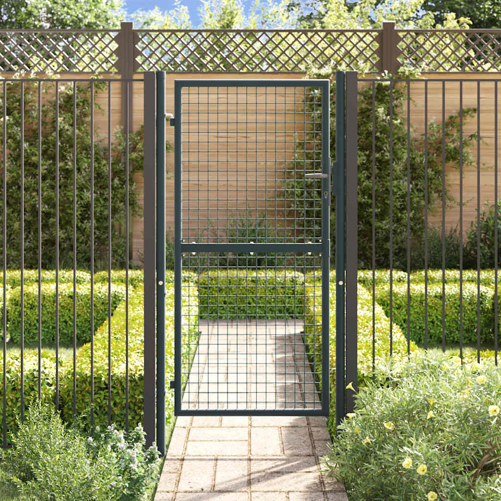 Vidaxl Gaaspoort 100x255 cm verzinkter Stahlgrau grau