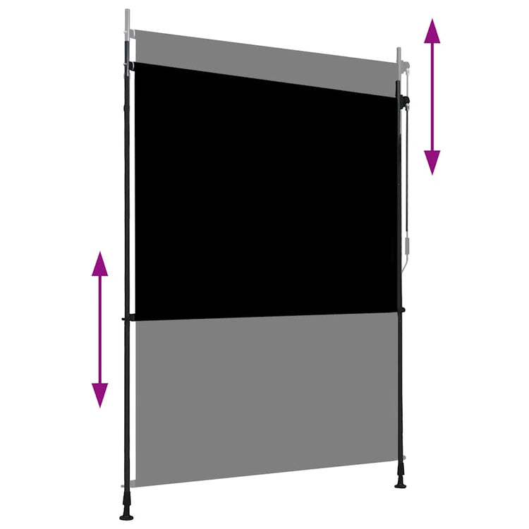 Vidaxl Roller Blind für außerhalb von 150 x 270 cm Anthrazit