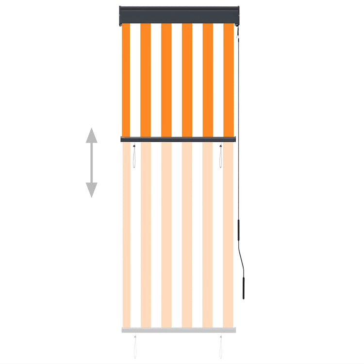 Vidaxl Roller Blind für äußere 60x250 cm weiß und orange