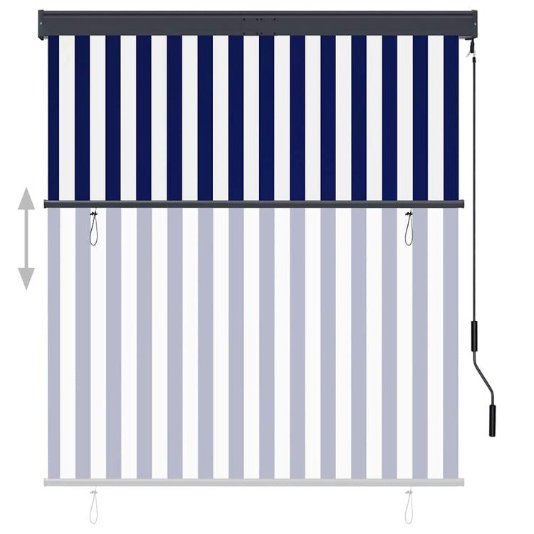 Vidaxxl Außenrollo 140x250 cm blau und weiß