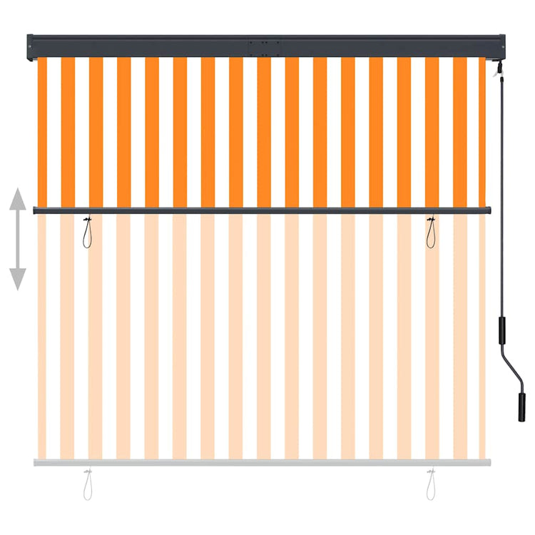 Vidaxxl Außenrollo 160x250 cm weiß und orange
