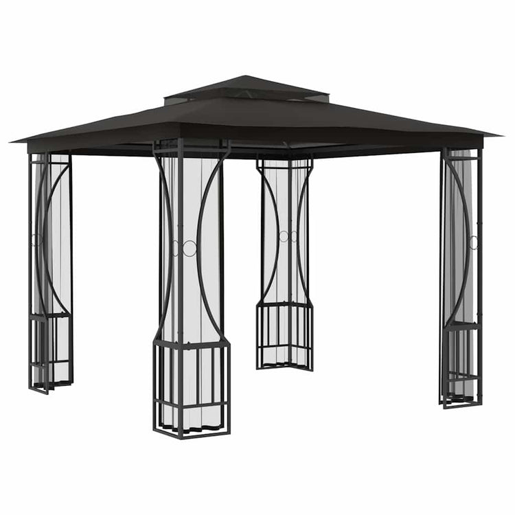 Vidaxl -Laube mit NETs 300x300x265 cm Anthrazit -ausgelöst