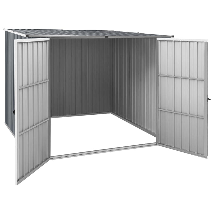 Vidaxl Garden Shed 195x198x159 cm verzinkter Stahl grau