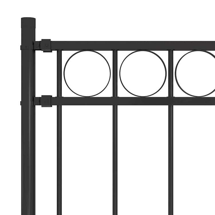 Vidaxl Gartenzaun 1,7x1 m Stahl schwarz