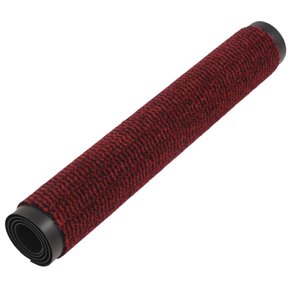VIDAXL DROOGLOOP MATS 2 PC RETTANGULAR TUFTED 80X120 CM RED