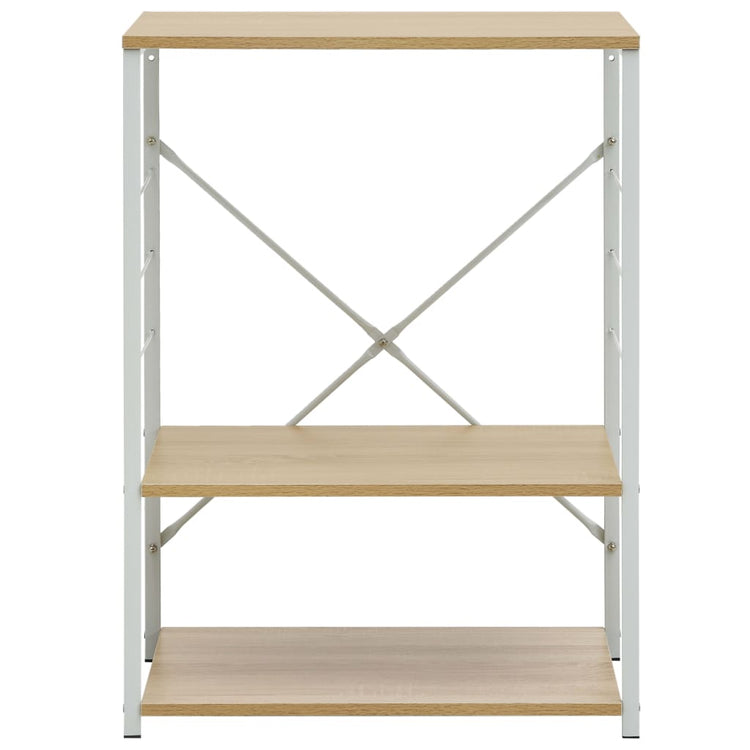 VIDAXL -Mikrowellenschrank 60x39.6x79.5 cm verarbeitetes Holz weiß und Eichefarbe