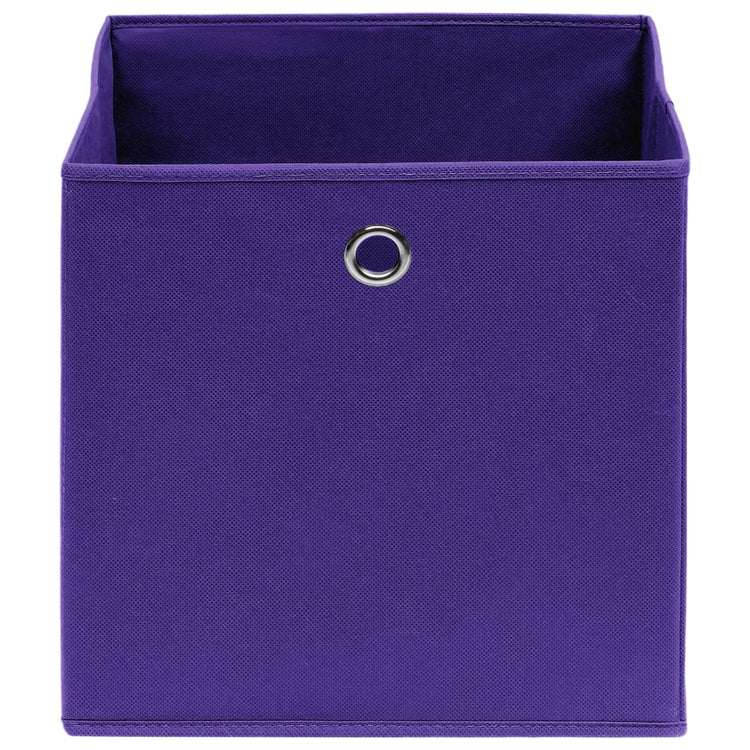 VIDAXL -Speicherboxen 10 PCs 32x32x32 cm Stoff lila lila