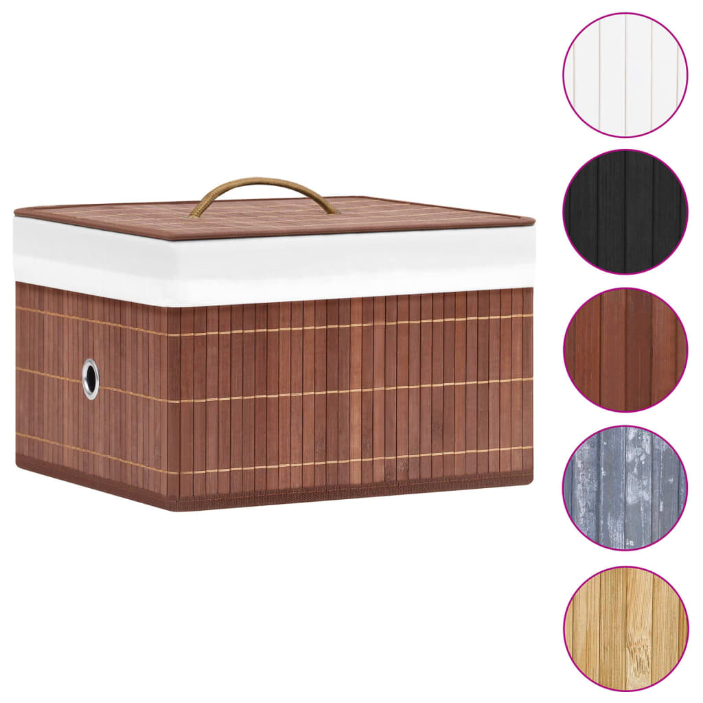 Vidaxl -Speicherboxen 4 PC Bambusbraun
