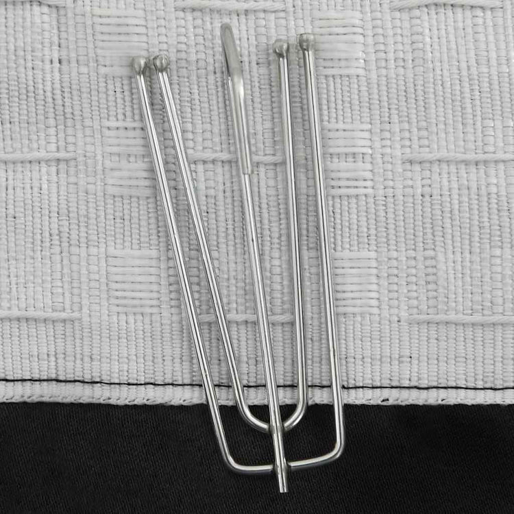 Vidaxl Vorhänge Leinen -Look Blackout Haken 2 ST 140x245 cm Schwarz