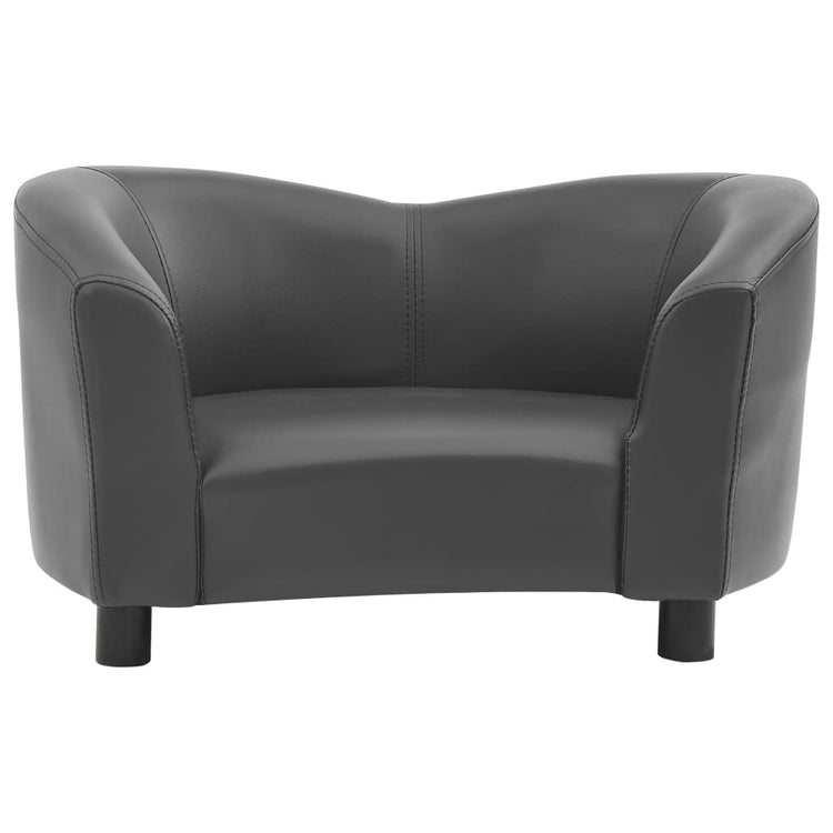 Vidaxl Hundebank 67x41x39 cm künstliches Ledergrau grau