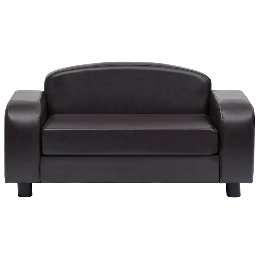 Vidaxl Hundebank 80x50x40 cm künstliches Lederbraun