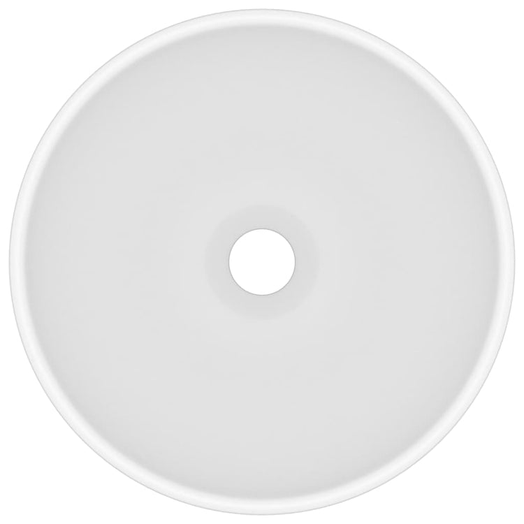 Vidaxl Washbeasin rund 32,5 x 14 cm Keramikmatte Weiß