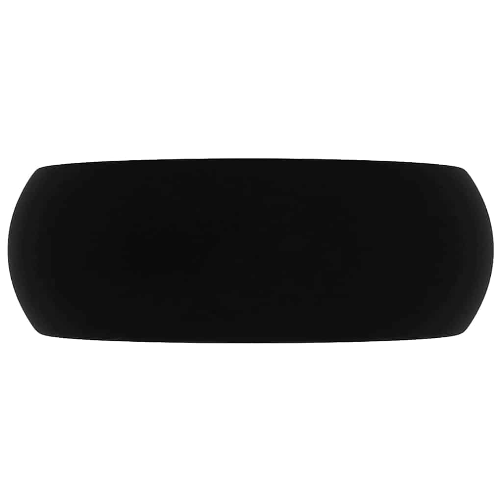 VIDAXL WASHBAIN Rund 40x15 cm Keramikmattschwarz