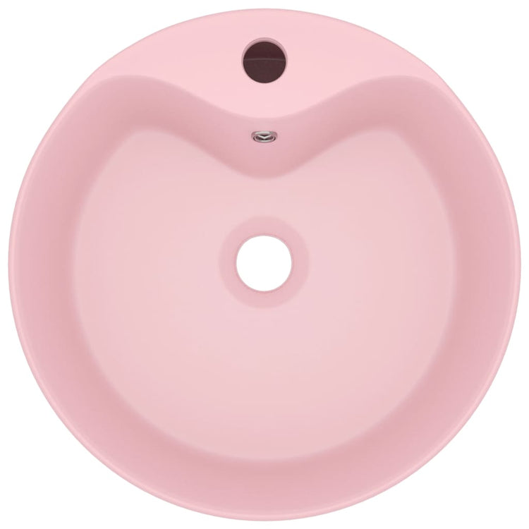 VIDAXL WASHBAIN mit Landung 36x13 cm Keramik Sole Pink