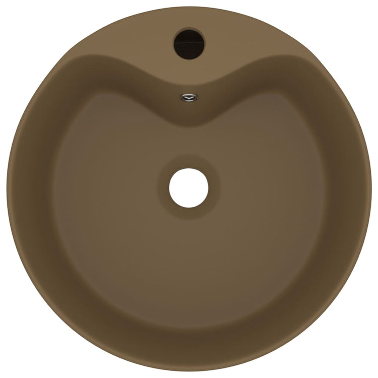 Vidaxl -Waschbecken mit Landung 36x13 cm Keramikmattencreme
