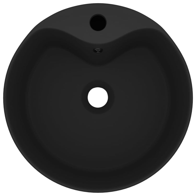 Vidaxl -Waschbecken mit Landung 36x13 cm Keramikmattschwarz
