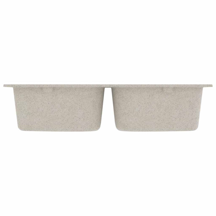 Vidaxx Küchenspüle Beige 76 x 48 x 30 cm Quarz und Harz