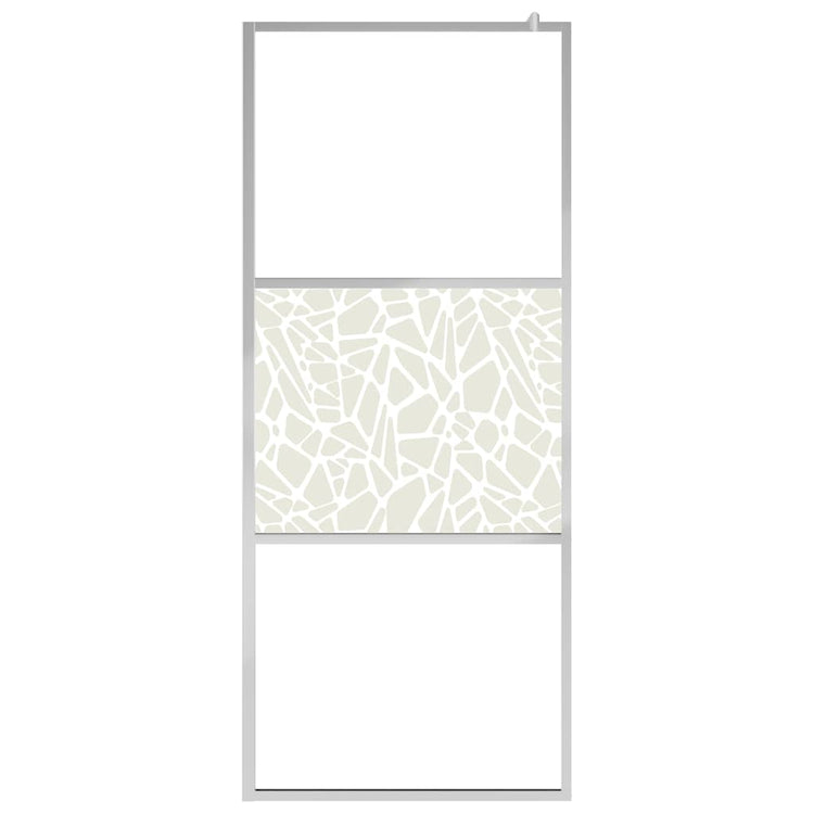 Vidaxl begehete Duschwand mit Steinmotiv 80x195 cm ESG Glas