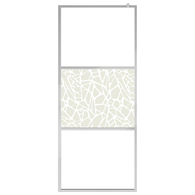 Vidaxl begehete Duschwand mit Steinmotiv 90x195 cm ESG Glas