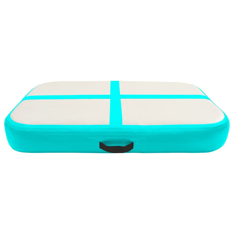 Vidaxl Gymnastics Matte mit Pumpenblasable 60x100x15 cm PVC Grün