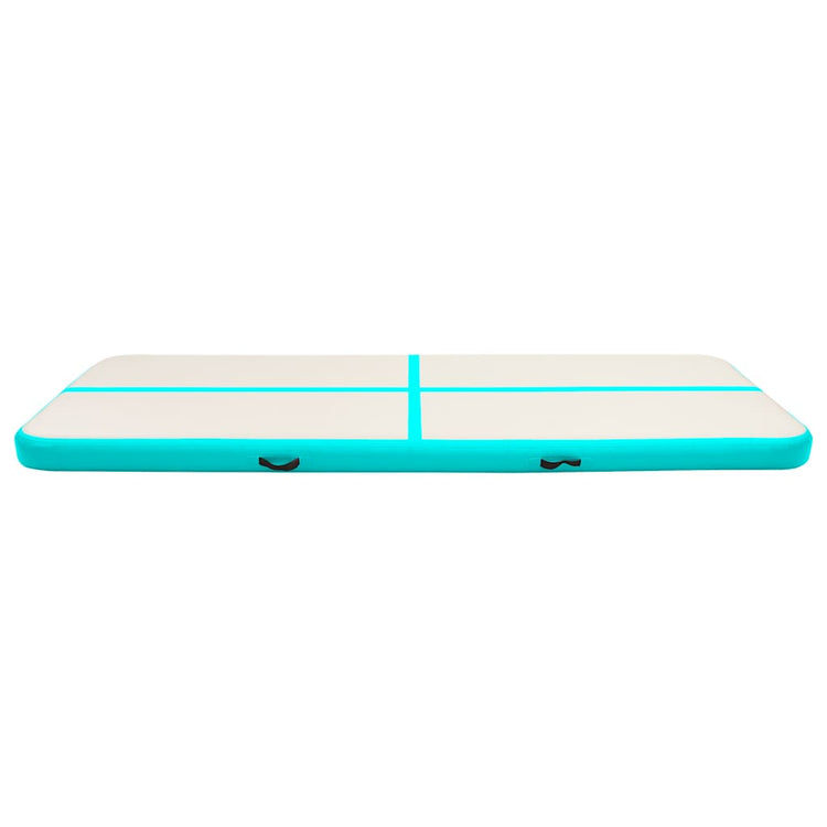 Vidaxl Gymnastics Matte mit Pumpen aufblasbar 500x100x15 cm PVC Grün
