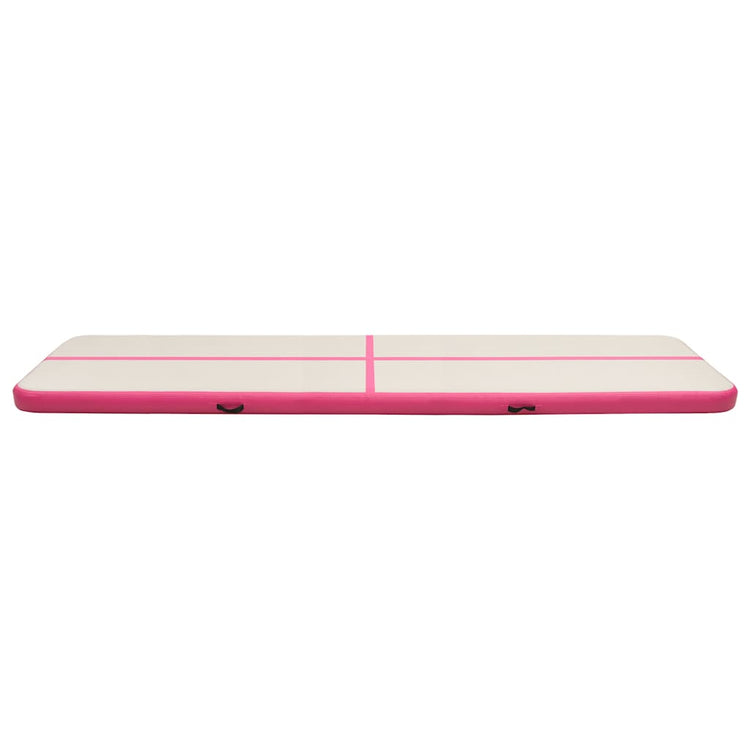 Vidaxl Gymnastics Matte mit Pumpen aufblasbar 700x100x15 cm PVC Pink