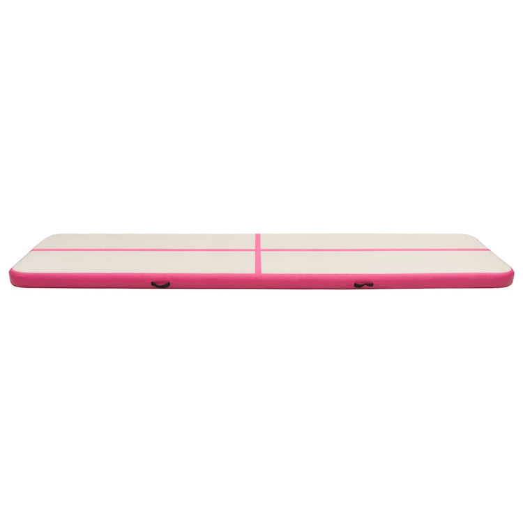 Vidaxl Gymnastics Matte mit Pumpen aufblasbar 800x100x20 cm PVC Pink
