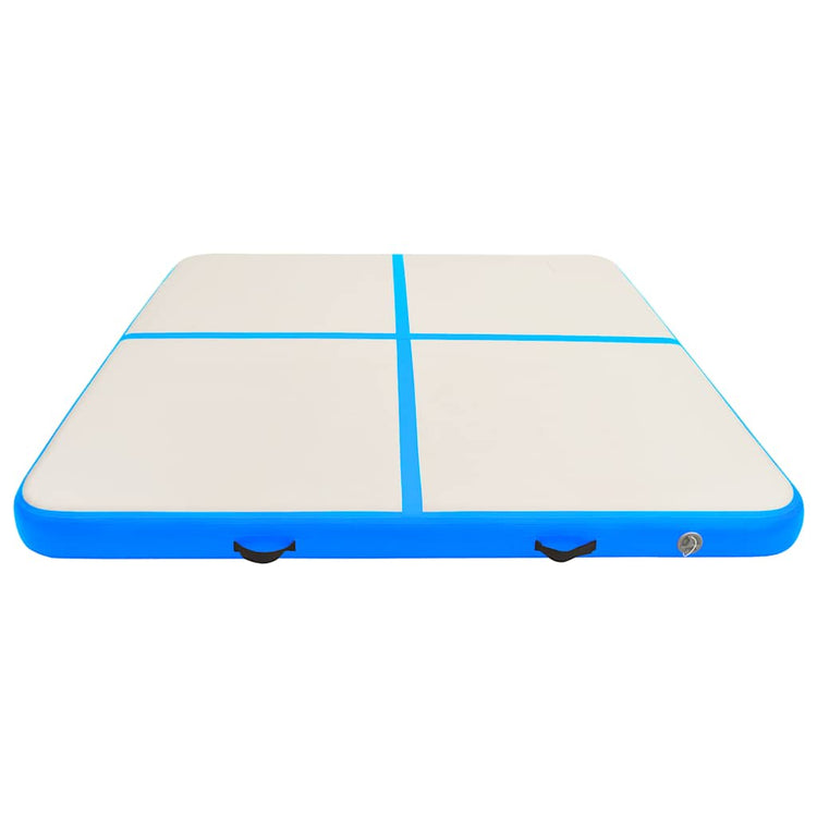Vidaxl Gymnastics Matte mit Pumpen aufblasbar 200x200x10 cm PVC Blau