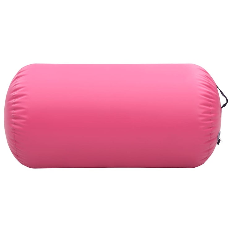 VIDAXL Gymnastics Rolle mit Pumpen aufblasbar 120 x 90 cm PVC Pink