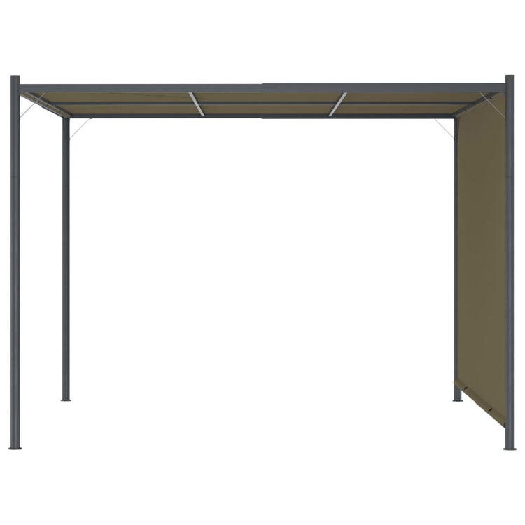 Vidaxl Pergola mit ausziehbarem Dach 180 g m² 3x3 m Taupe