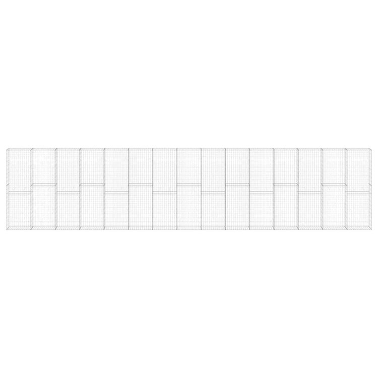 Vidaxl Schanskorf Wand mit Deckel 900x30x200 cm verzinkter Stahl