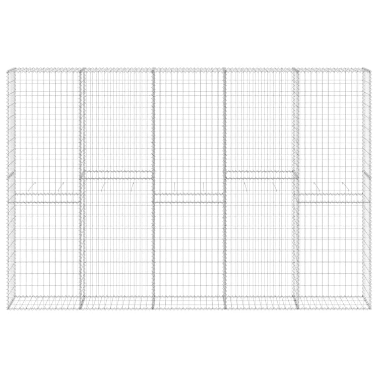Vidaxl Schanskorf Wand mit Deckel 300x30x200 cm verzinkter Stahl