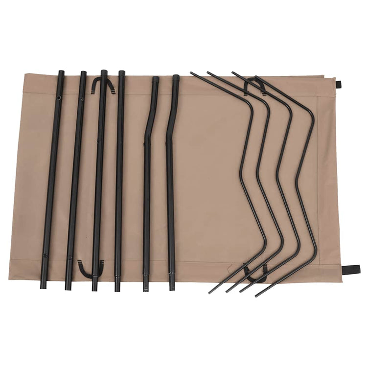 Vidaxl Campbett 180x60x19 cm Oxford Stoff und Stahltaupe