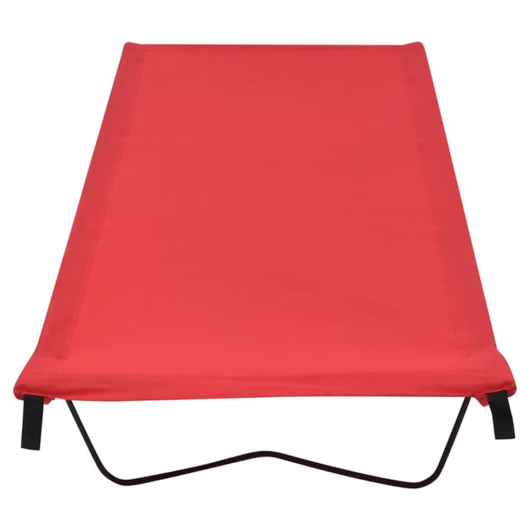 Vidaxl Campbetten 2 ST 180 x 60 x 19 cm Oxford Stoff und Stahlrot