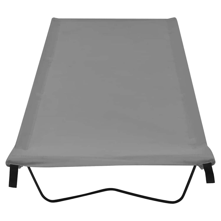 Vidaxl Campbetten 2 ST 180x60x19 cm Oxford Stoff und Stahlgrau